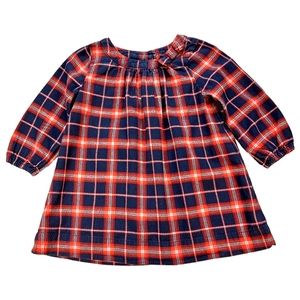 GAP Dress Navy, Red and White Plaid Size 12-18 Months